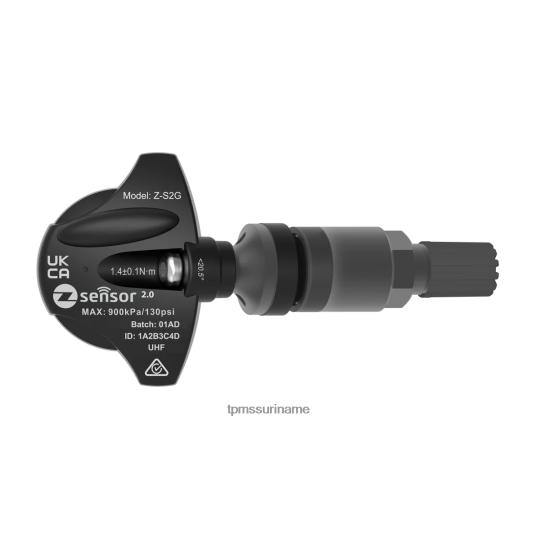 B6JL6B53 Holden oe vervangende tpms-sensor - oe p/n 95712232, 13598773 freq 433mhz TPMS ventielen metalen klepsteel - donkergrijs