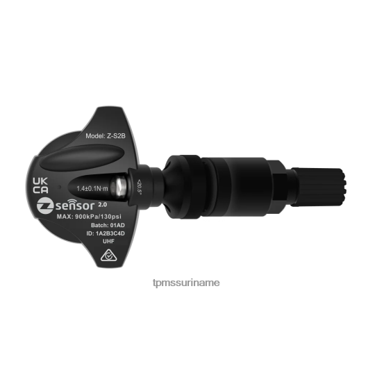 B6JL6B279 Chrysler oe vervangende tpms-sensor - oe p/n 68001698ab freq 433mhz TPMS resetten metalen klepsteel - zwart